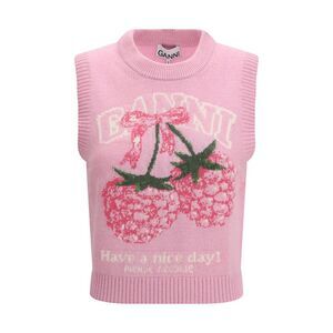 Ganni Women Raspberry Graphic Vest